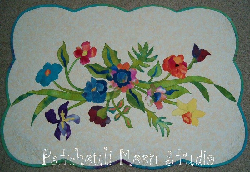 Patchouli Moon Studio Flower Appliqué Quilt