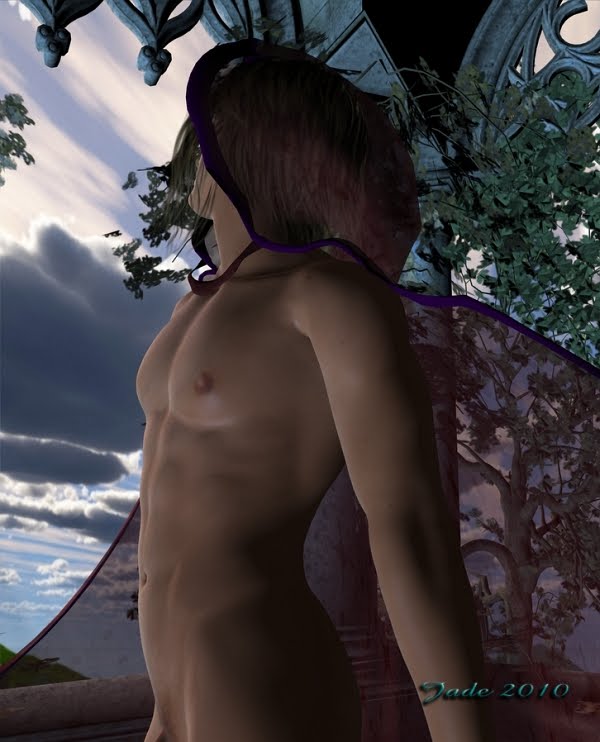 Fantasy male nude with crystal ball Nice