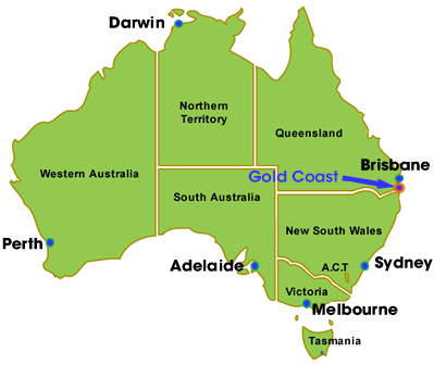 gold coast queensland map. Gold Coast is a well-known