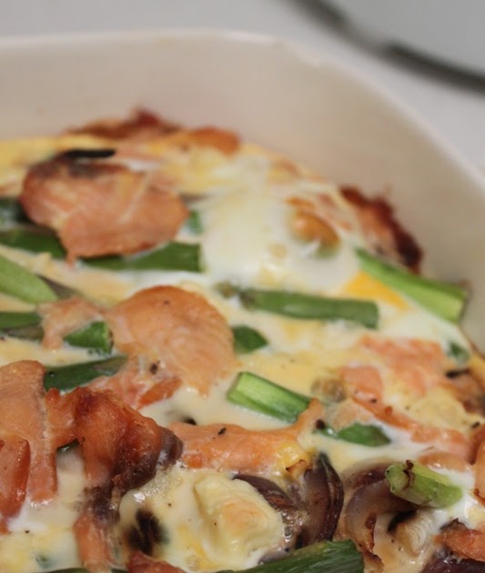 More than Words Smoked Salmon and Asparagus Frittata