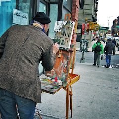 painting on the side walk