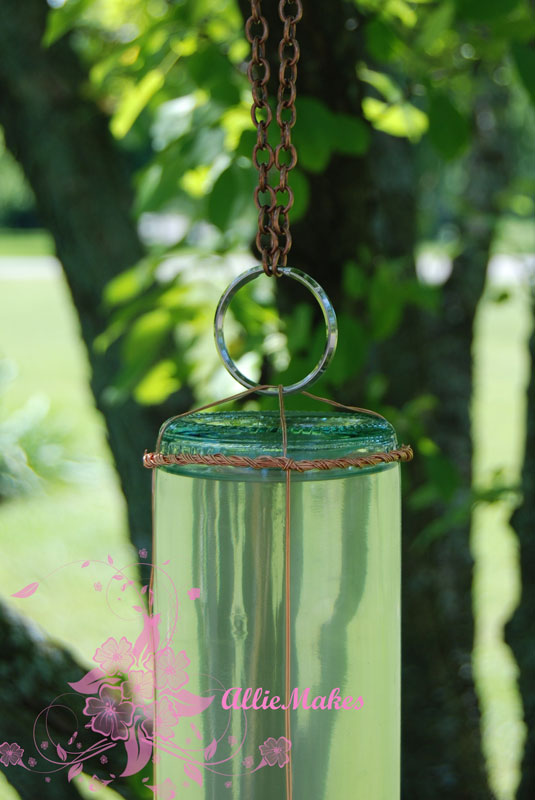 What Allie's Making Now Wine Bottle Hummingbird Feeder