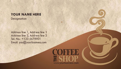 Business Card PSD Templates - Coffee