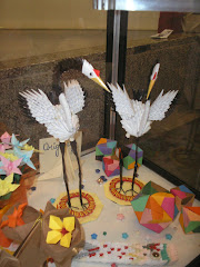 origami de encaixe - Pássaros