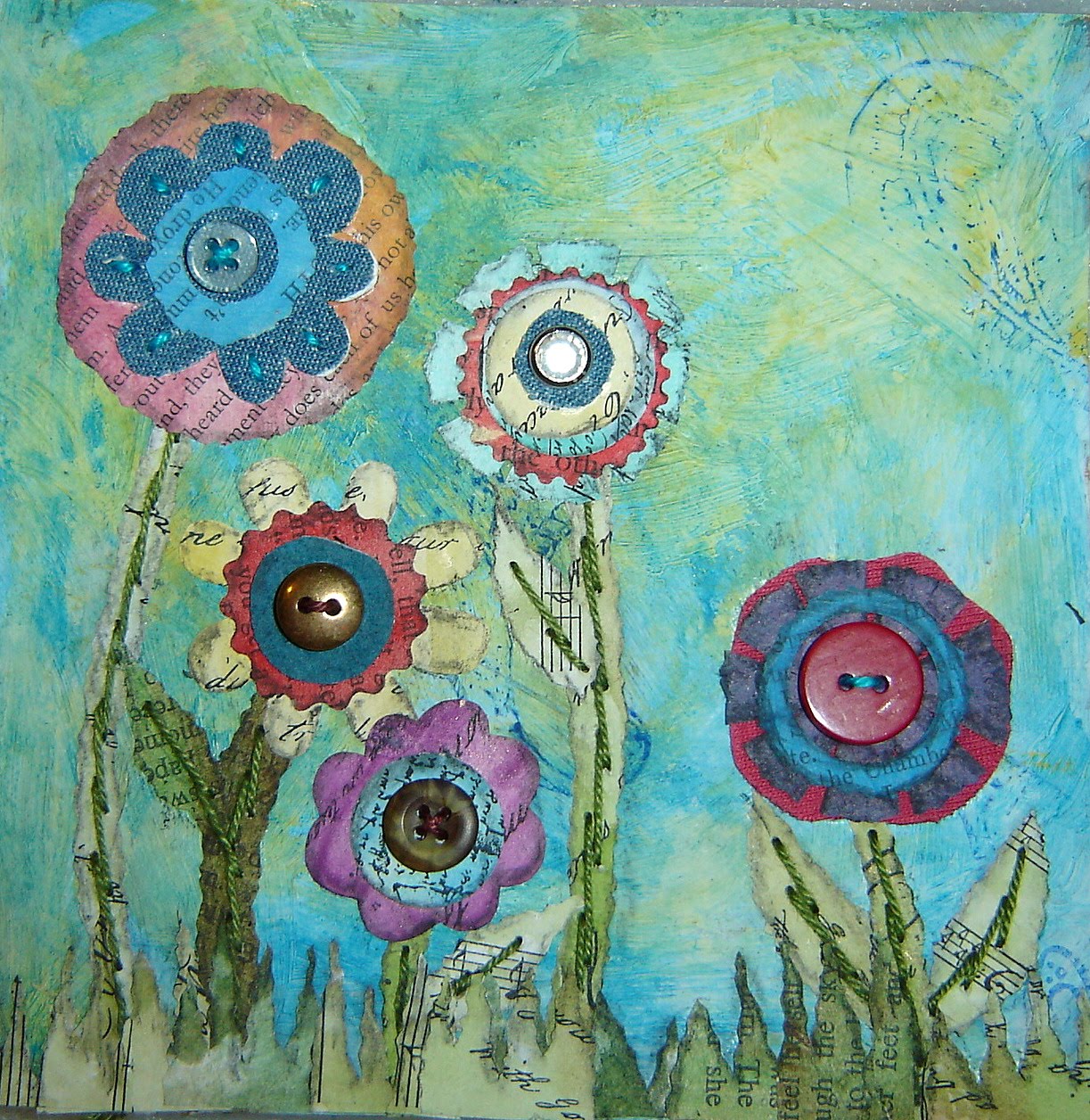 DishVish Flower Collage a tutorial and giveaway