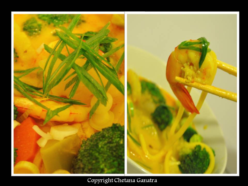 laksa ingredients. In the same pan add the laksa