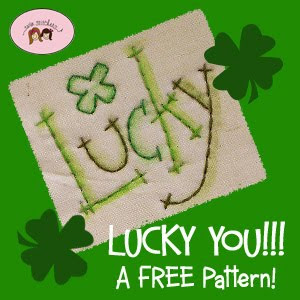 Lucky w logo 300 | AMAZING St. Patrick’s Day Stitching FREEBIE!!! | 5 |