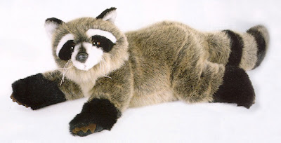 realistic stuffed raccoon