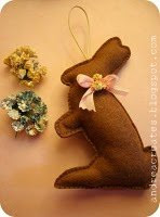 Felt Chocolate Bunny Decoration Tutorial