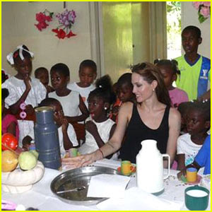 Angelina Jolie Visits Orphanages in Haiti