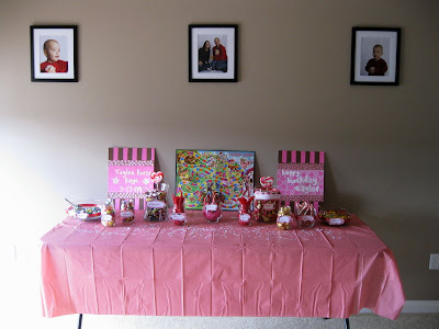 birthday party candy buffet