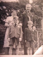 Leslie Edwards with his second wife and her two boys.  c 1955