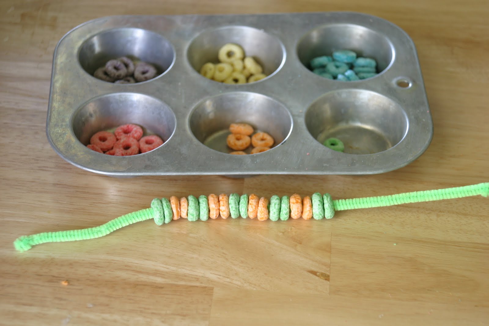 Cereal Bracelet Craft - No Time For Flash Cards