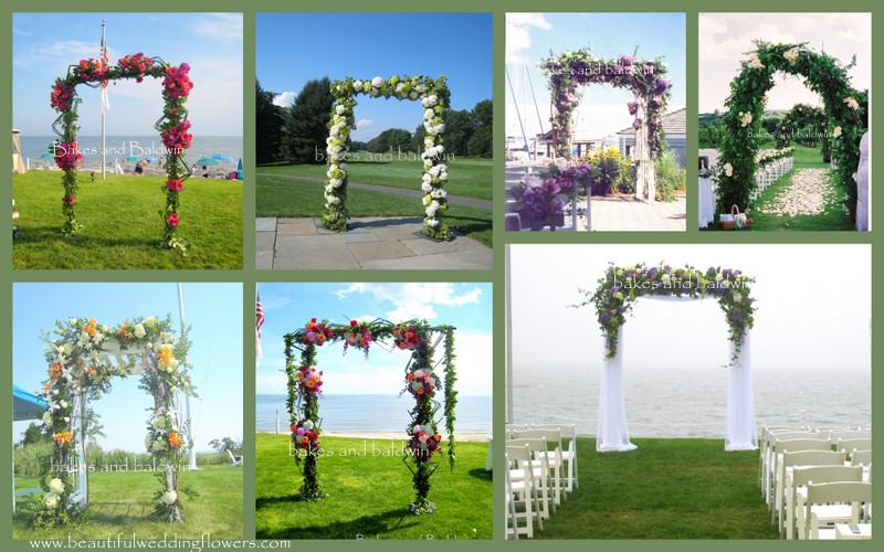 Bakes and Baldwin Floral Co. Ct.Wedding Florist Arches with beautiful