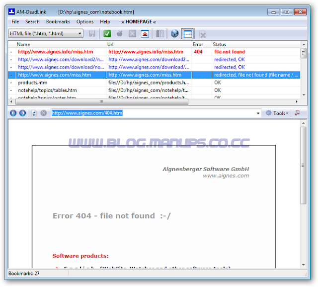 Detect dead links and duplicates in browser bookmarks