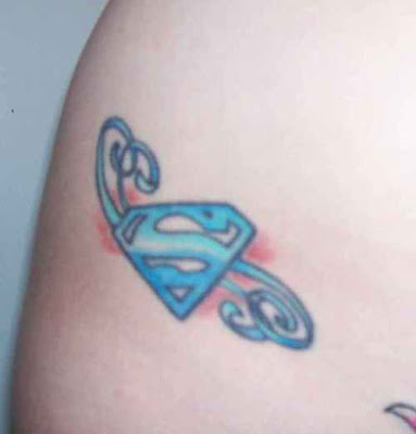 Label: Superman Symbol Tattoo