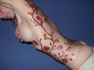 small cherry tree tattoos. chinese cherry tree tattoo.