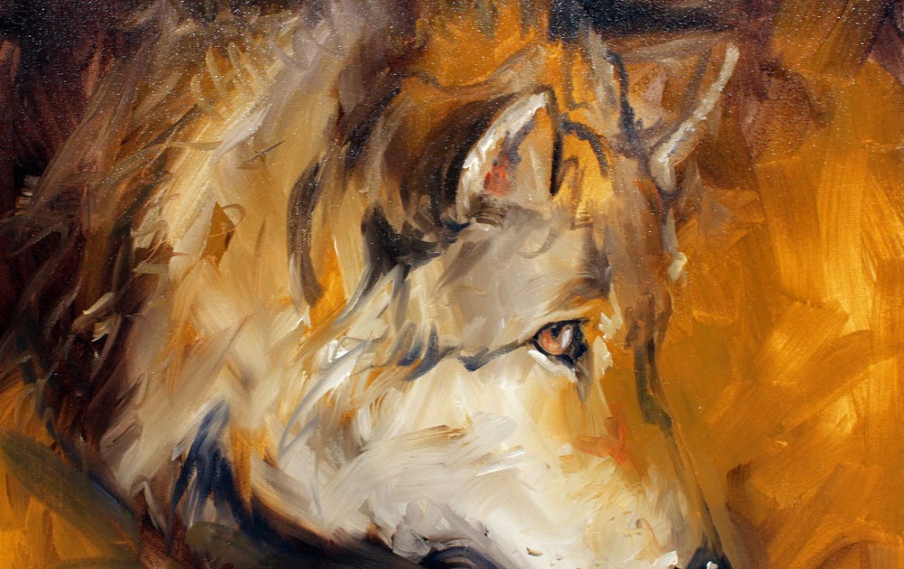 Daily Paintings Fine Art Originals by Marcia Baldwin WOLF ABSTRACT