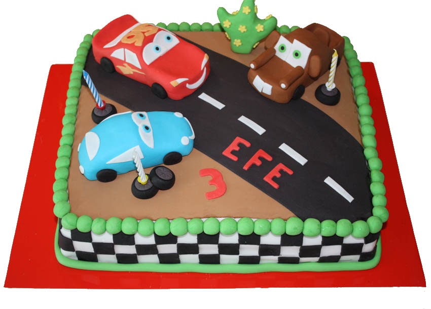 ideas4cakes ŞİMŞEK MCQUEEN PASTA