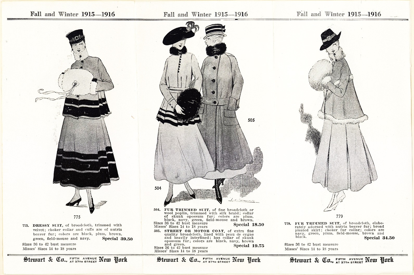 The Paper Collector: More Stewart & Co. Fashions, 1915-1916