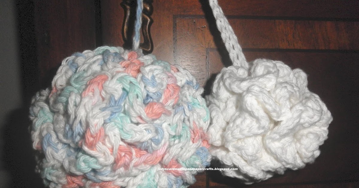 Judy's Handmade Creations Crocheted Fluffy bath puff ;)