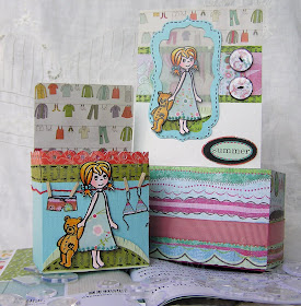 Mel Stampz Clothes Line Box Set With Katie Bear Lps Sketch Challenge