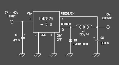 Rangkaian +5V Switching regulator Switching regulator