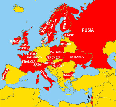 mapa de europa mudo. Mapas actualizados