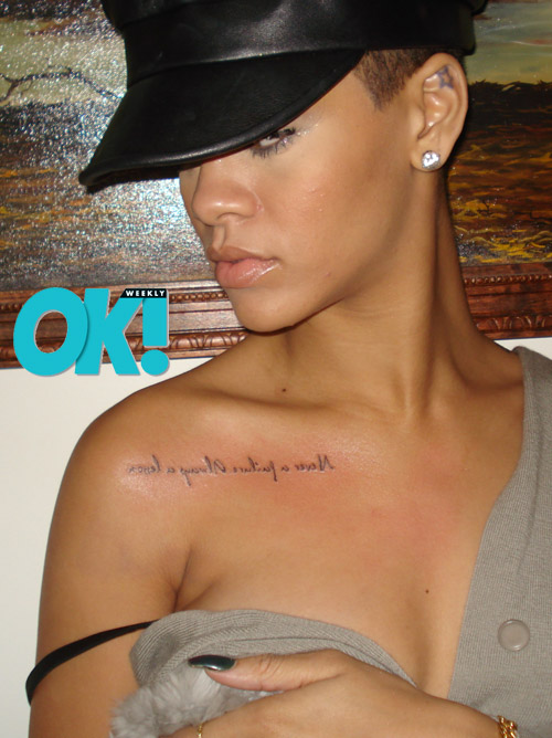 Barbadian/Bajan Rihanna who has that quote tattooed across her chest.