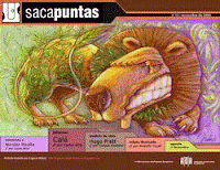Portada del primer número de Sacapuntas, revista virtual de la ADA