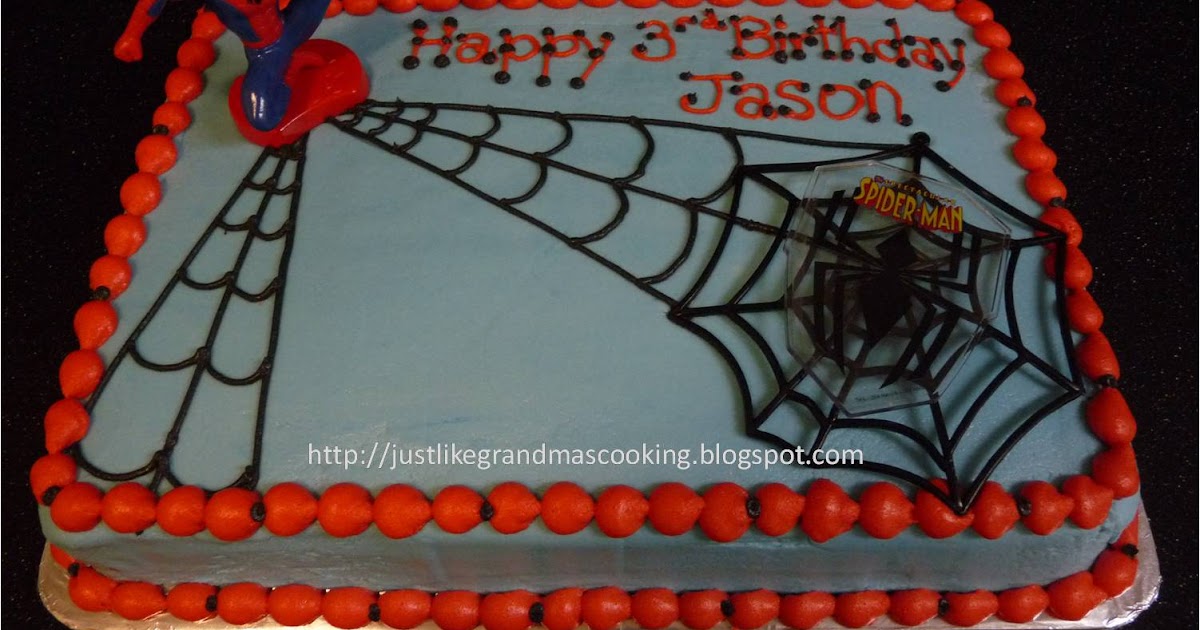 Just Like Grandma S Spiderman Cake