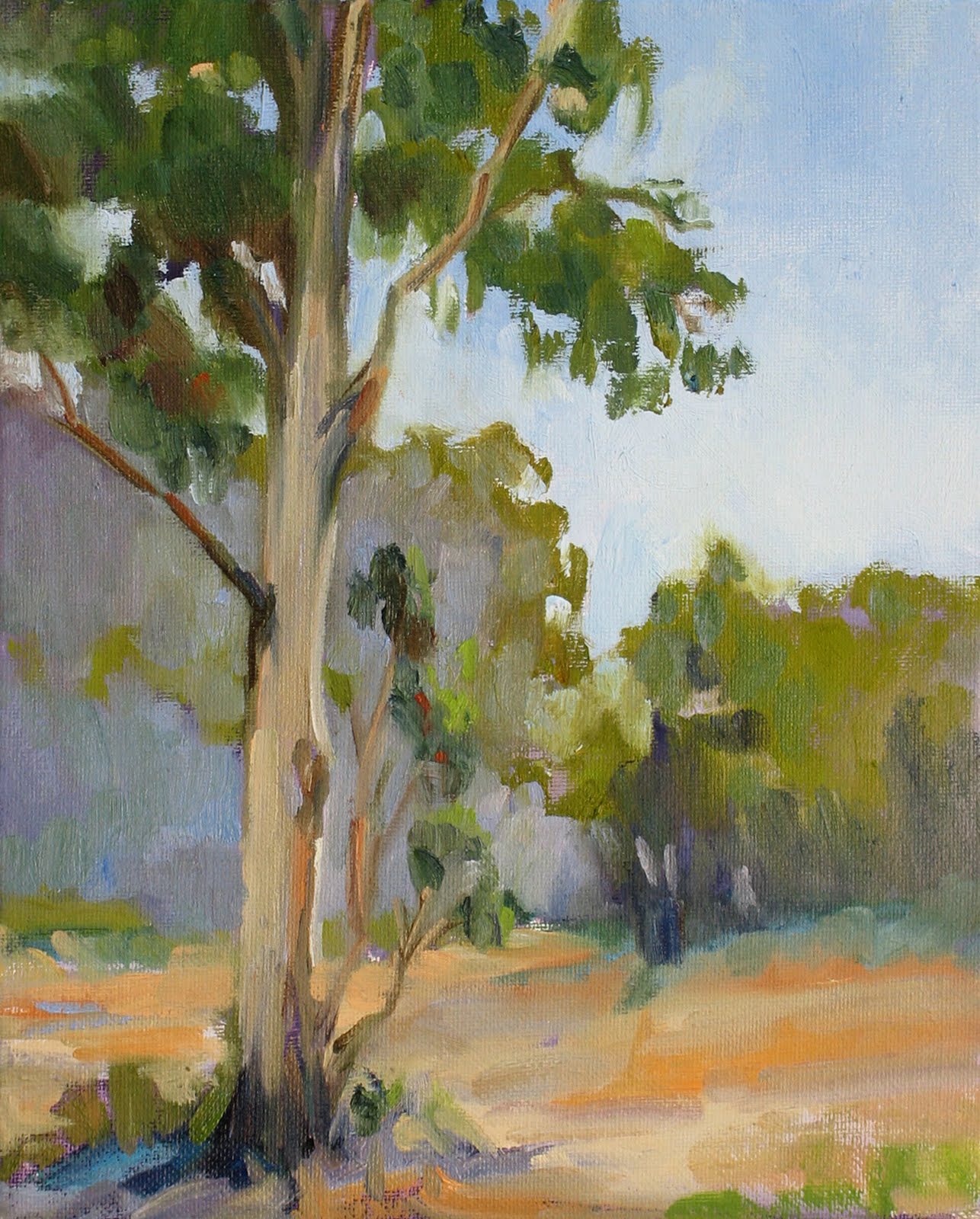 Katherine McGuire Artist, Oil Paintings of California Eucalyptus Trees