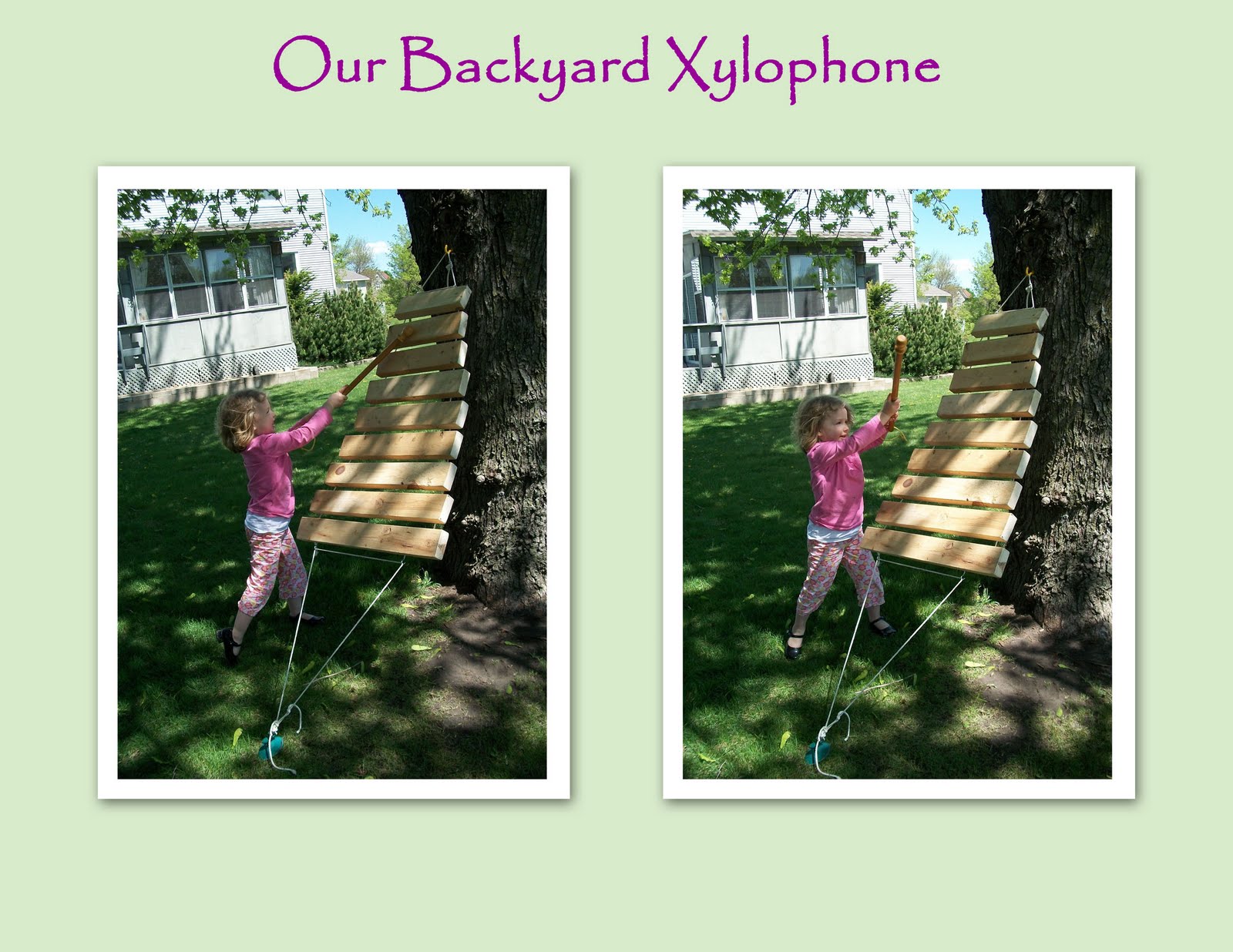 Save Green Being Green 146 Create a Backyard Xylophone