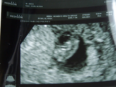 ... baby was about the size of a blueberry at this point (7 weeks 3 days). ... baby was about the size of a blueberry at this point (7 weeks 3 days).