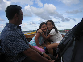 riding on a boat at brunai