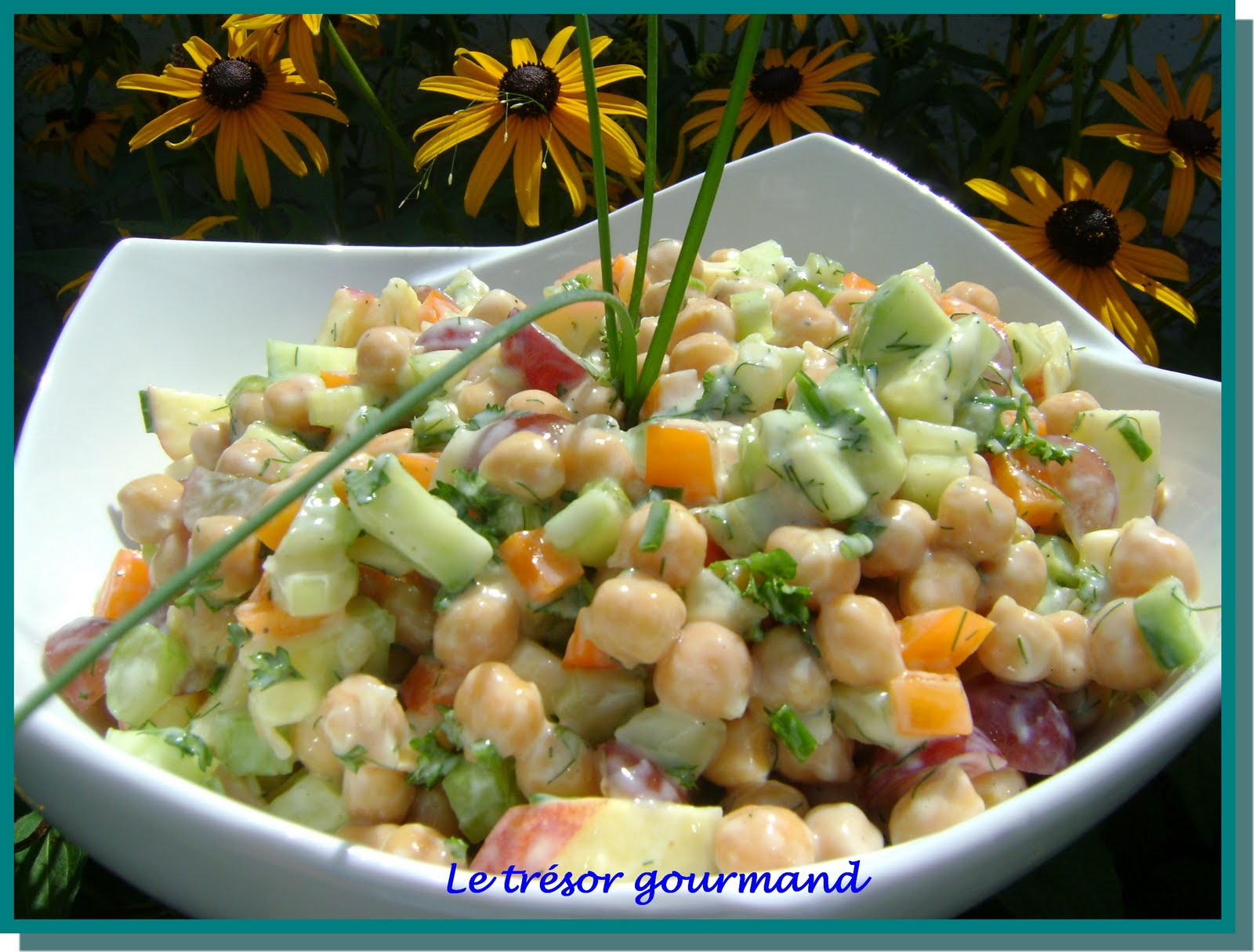 LE TRÉSOR GOURMAND SALADE DE POIS CHICHES, VINAIGRETTE À