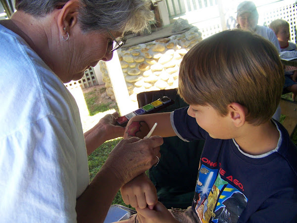 Arm-painting instead of face-painting