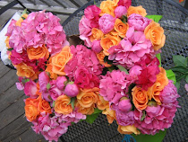 orange and pink...a hot color trend for summer weddings.