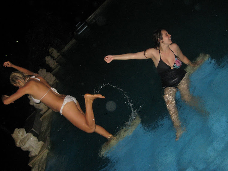 Dancing in the pool