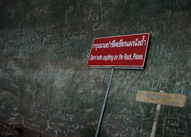 Don't write on the wall.. whatever