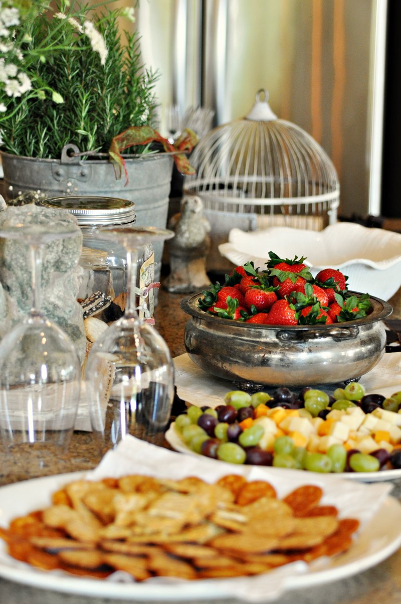 Not So Shabby Wine and Cheese Table Display...