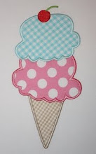 Ice Cream Cone Applique