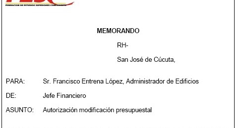 modelo de memorandos