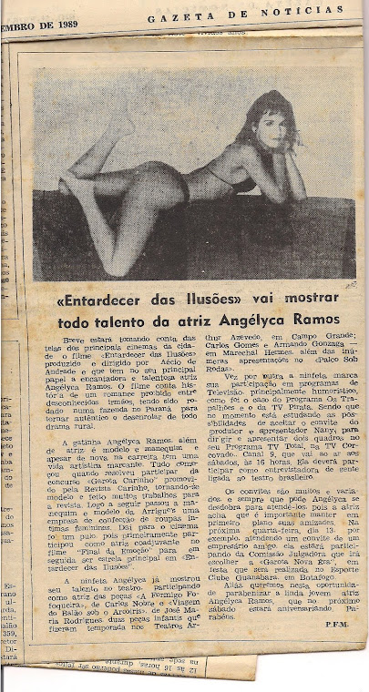 Eu sendo badalada pelo Jornal Gazeta de Notícias /RJ