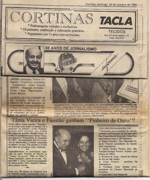 Eu sendo badalada pelo Jornalista Dino Almeida - Curitiba/Paraná