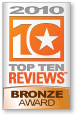 WavePad Audio Editing Software Bronze Award from Top Ten Reviews