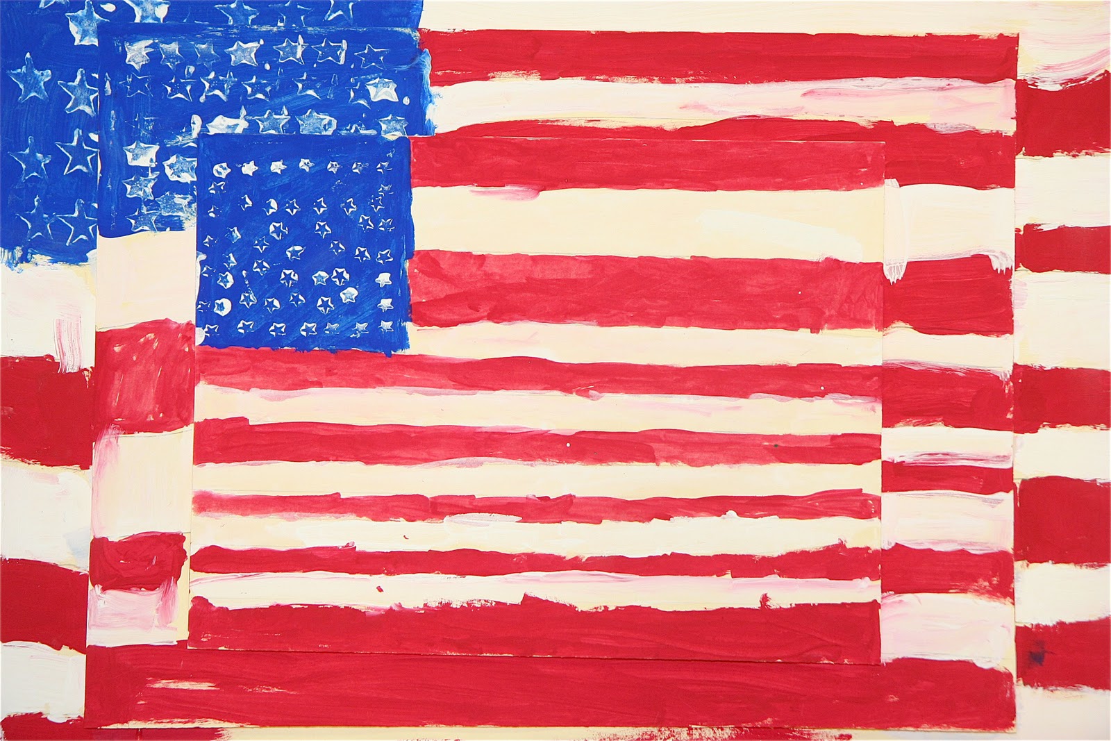 Splish Splash Splatter Jasper Johns Flag Paintings