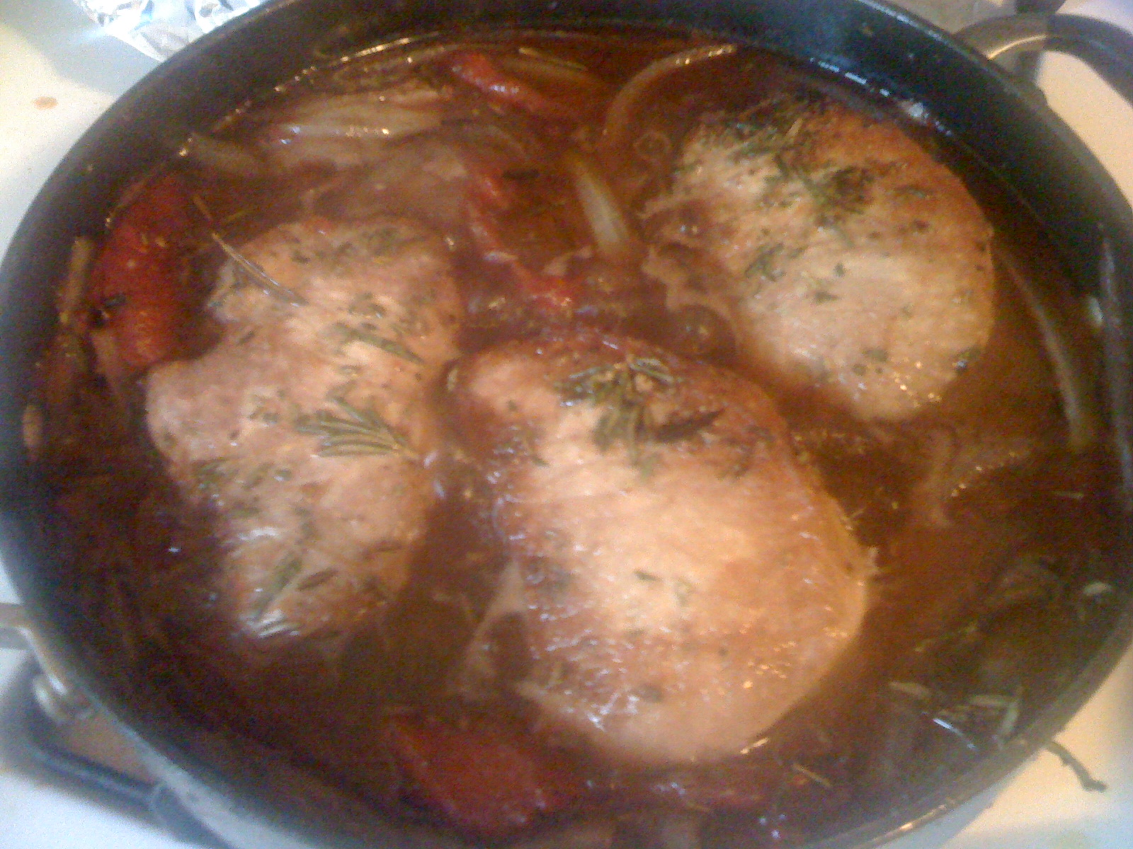 The Thirsty Cook Roast Chicken Breasts with Garbanzo Beans, Tomatoes