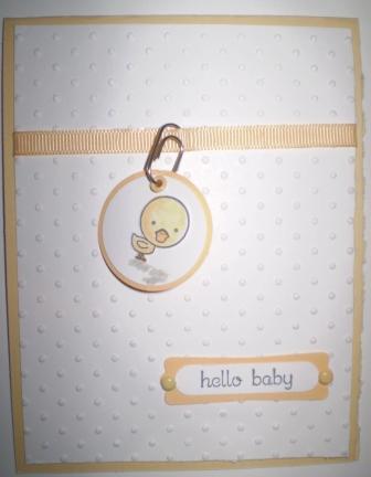 Hello Baby Duck-Clean and Simple Card