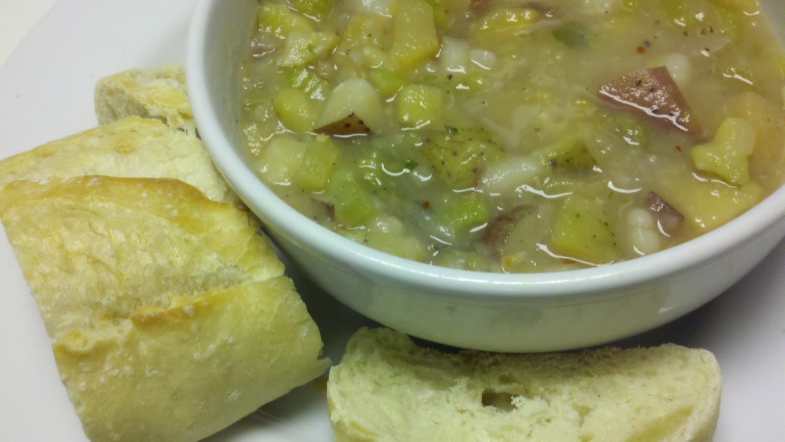 Twisted Eggplant Potato Leek and Turnip Soup